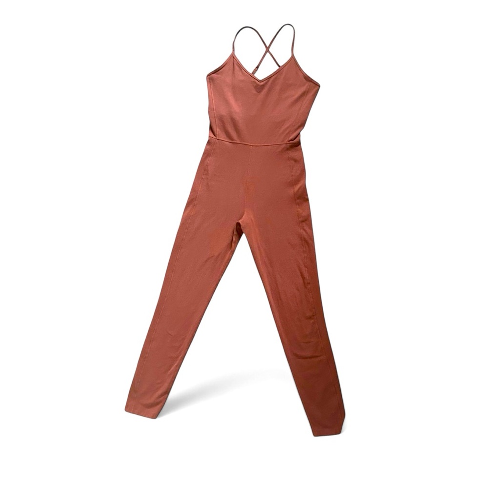Old Navy PowerChill 7/8 Cami Bodysuit Size Large Tall Warm Taupe